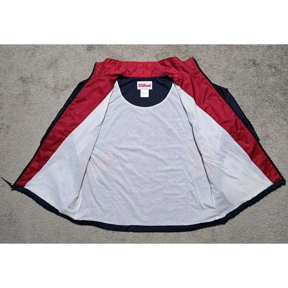 Wilson Vintage 90s Windbreaker Track Jacket Lined Mens L Colorblock Sport Nylon‎